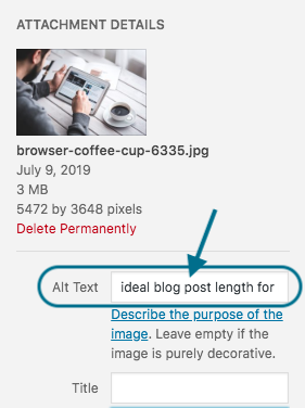 image alt text attribute