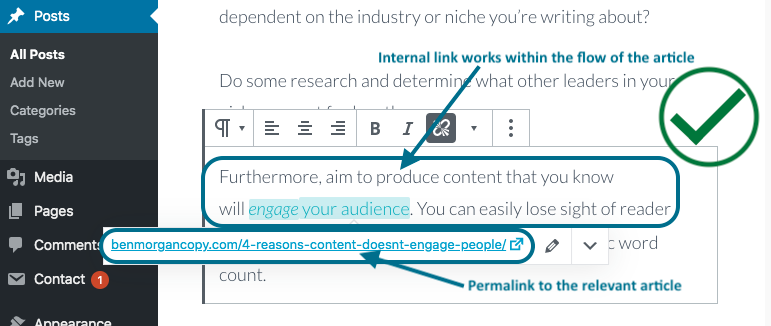 on-page seo internal links