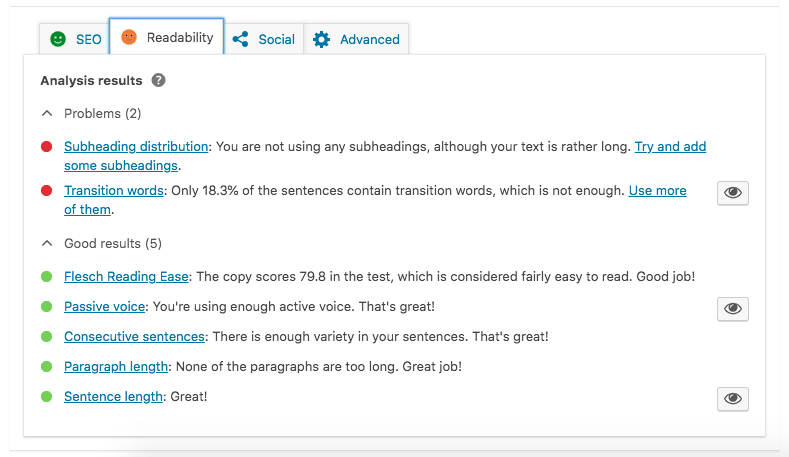 readability yoast plugin