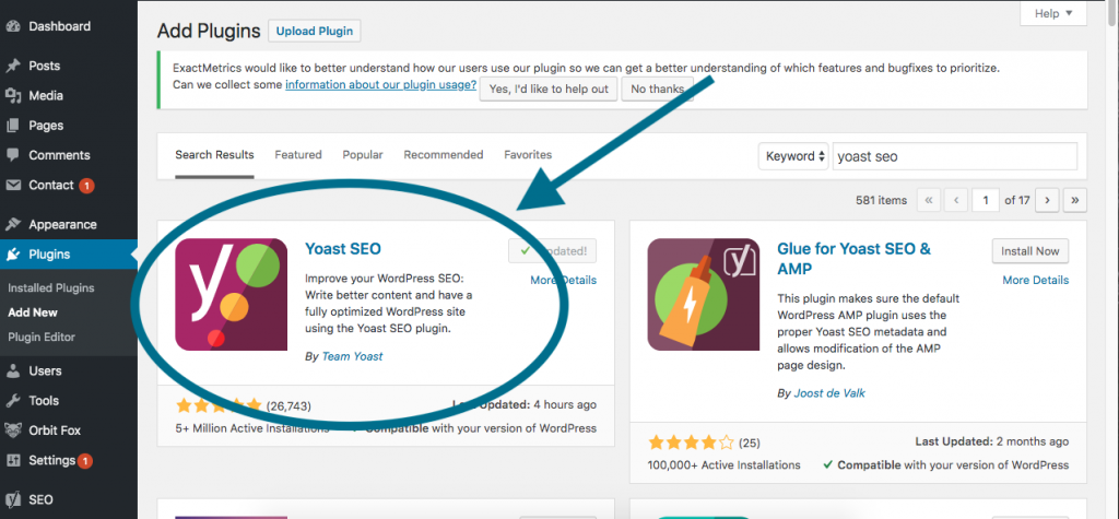 on-page seo with yoast plugin